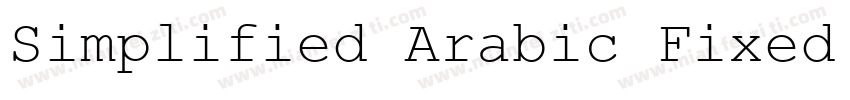 Simplified Arabic Fixed Regular字体转换
